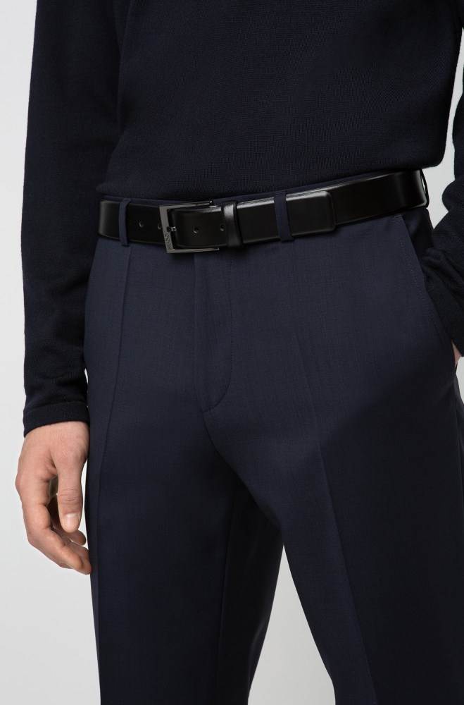 Hugo Boss Lær belt Svarte | mTbY8odg