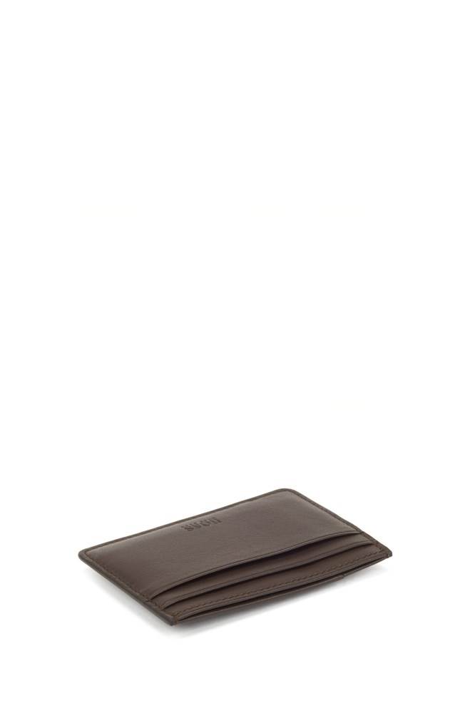 Hugo Boss Lær card case Mørke Brune | Chql5XmY