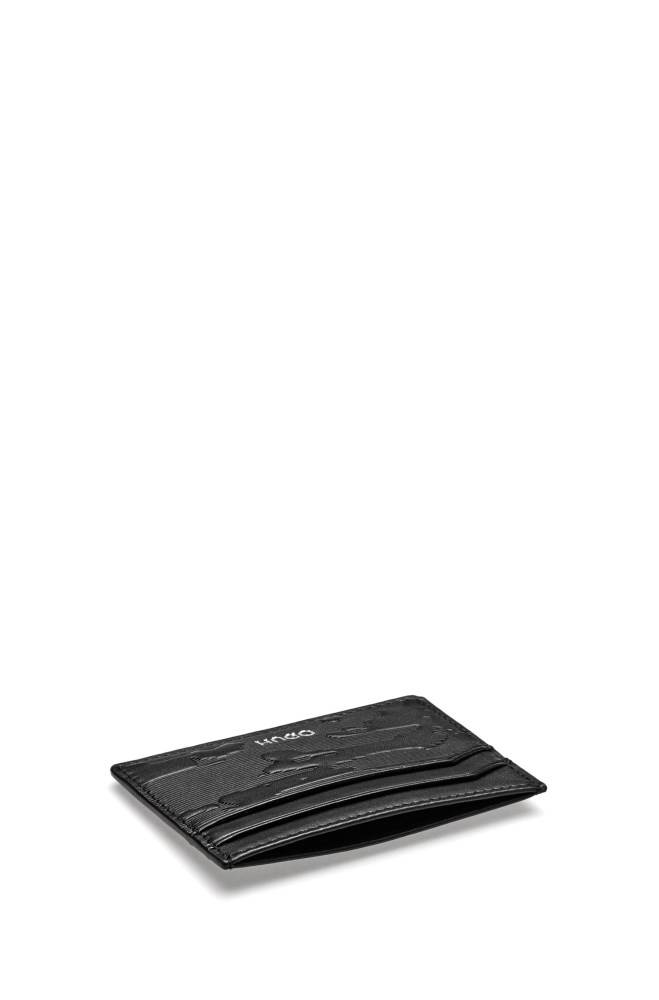 Hugo Boss Lær card holder and metal money clip gift set Svarte | 3fAOHuDf