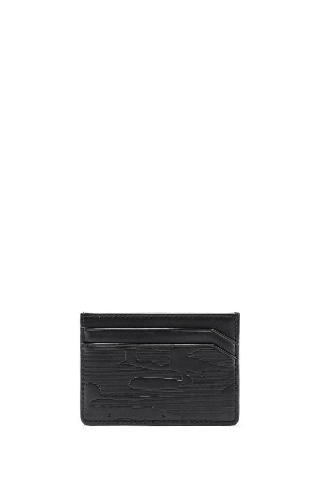 Hugo Boss Lær card holder and metal money clip gift set Svarte | 3fAOHuDf