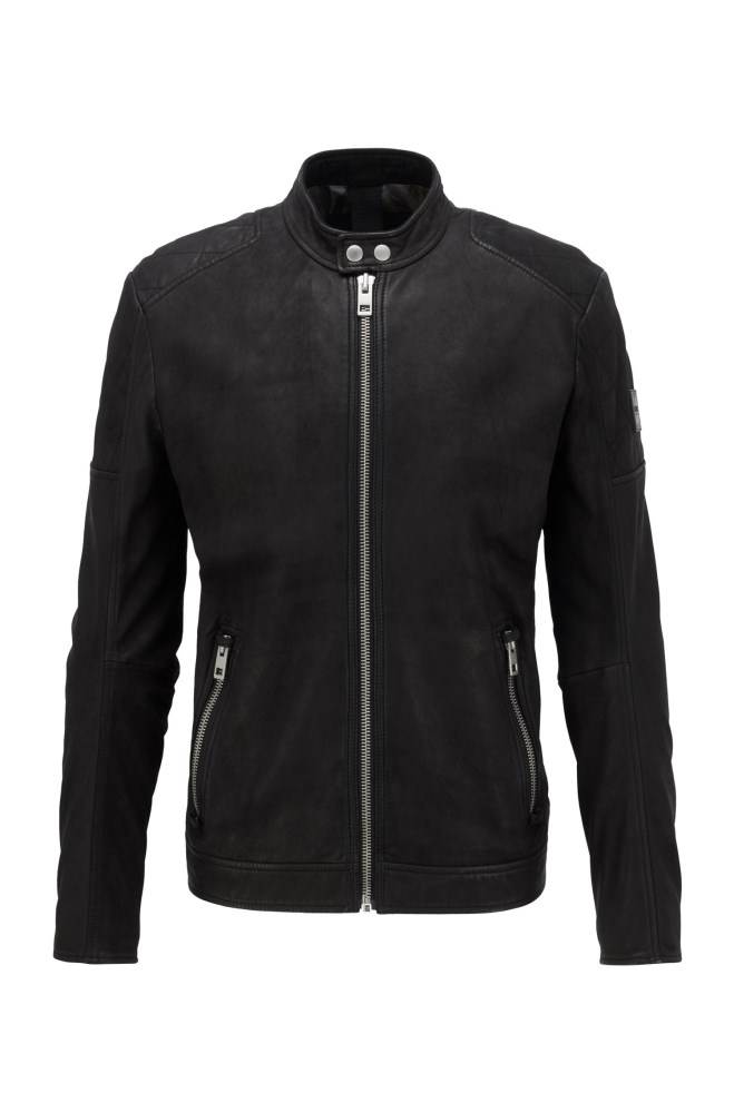 Hugo Boss Lær jacket Svarte | 6pH997yH