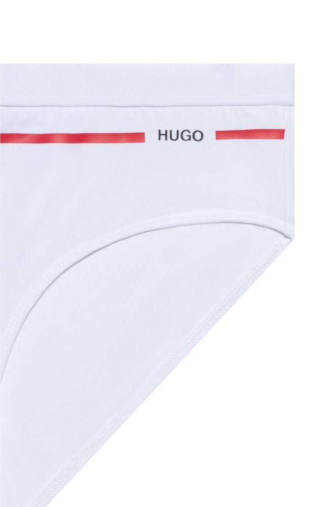 Hugo Boss Matte-jersey swim trunks Hvite | zygdMkFo