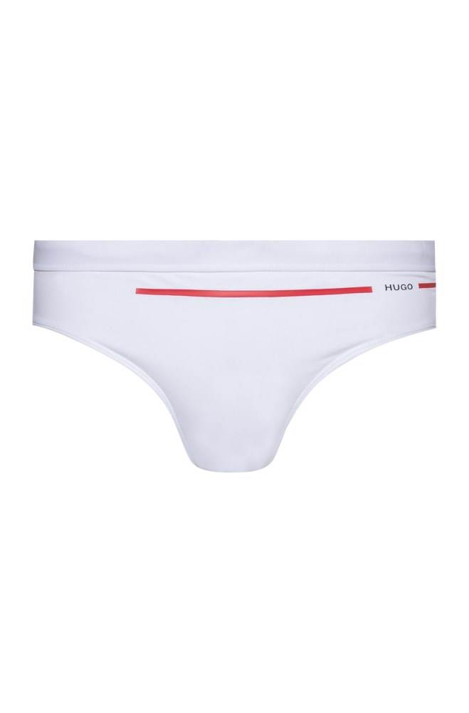 Hugo Boss Matte-jersey swim trunks Hvite | zygdMkFo