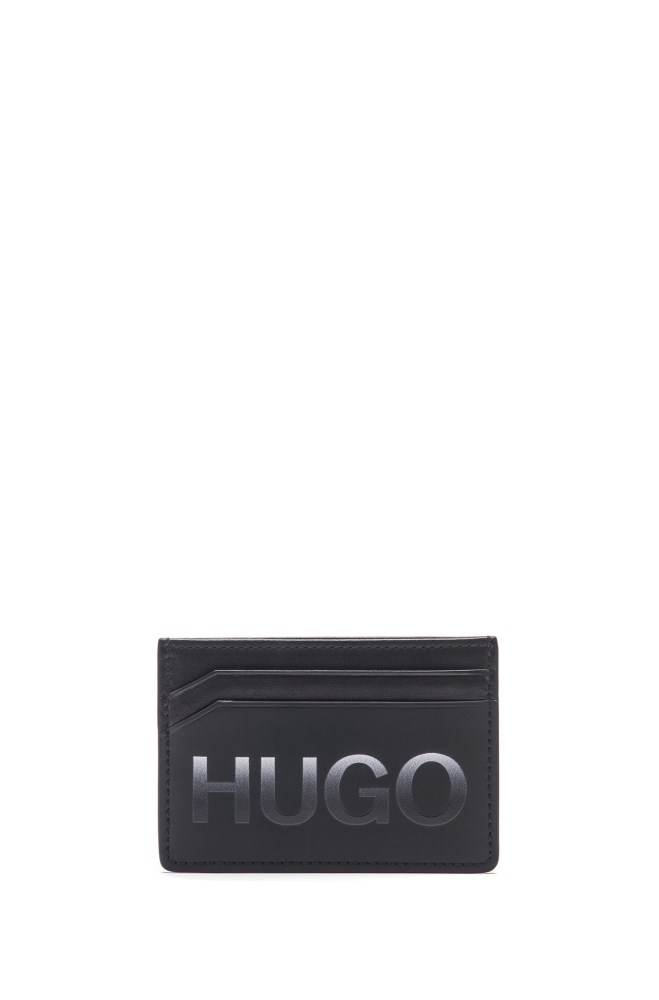 Hugo Boss Matte-leather card holder Svarte | RhrL2EsB