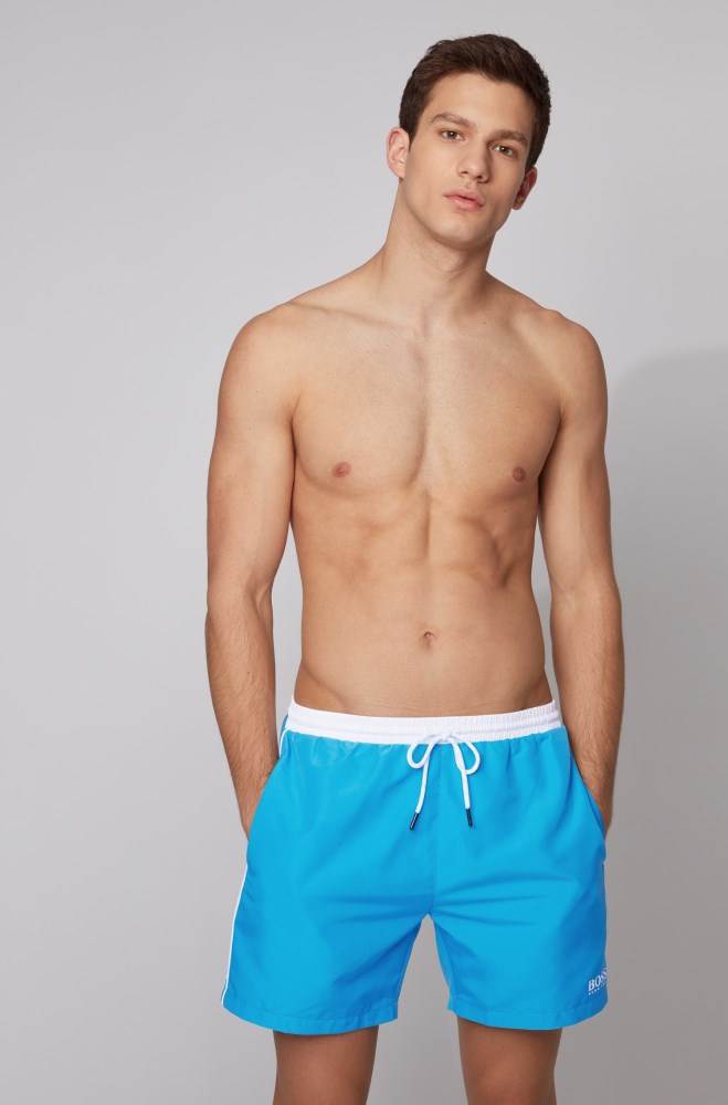 Hugo Boss Medium-length swim shorts Blå | 0uF1jIUl