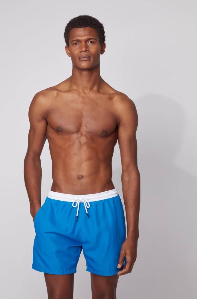 Hugo Boss Medium-length swim shorts Blå | 67uqZFBT