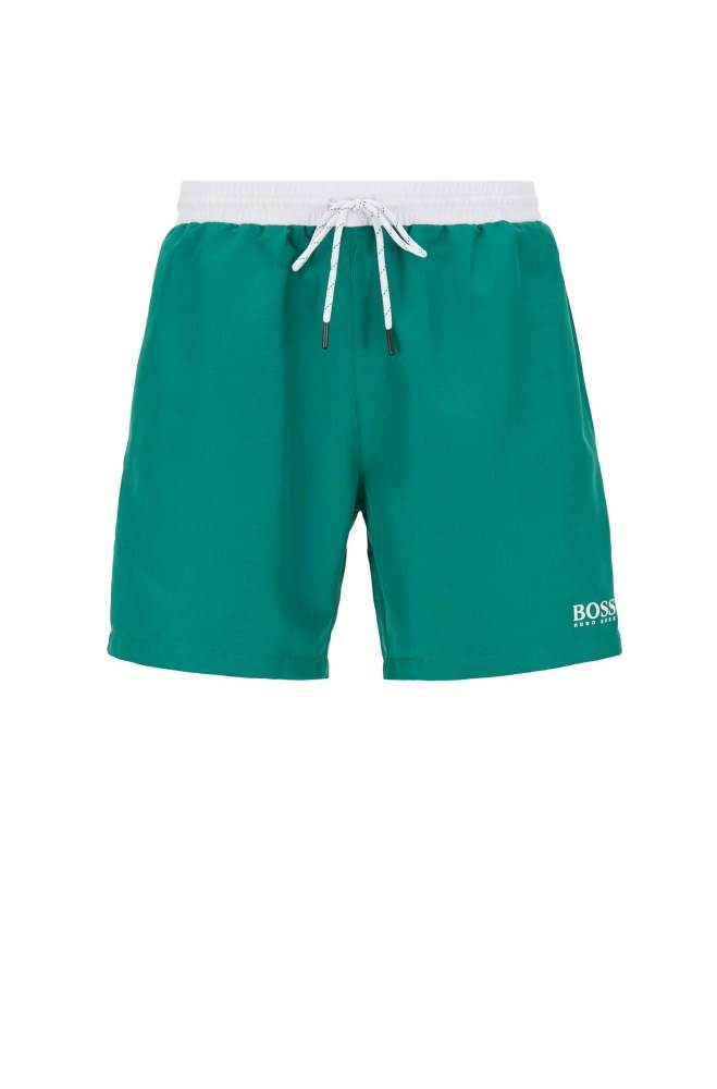 Hugo Boss Medium-length swim shorts Grønn | 7jsIGUSZ