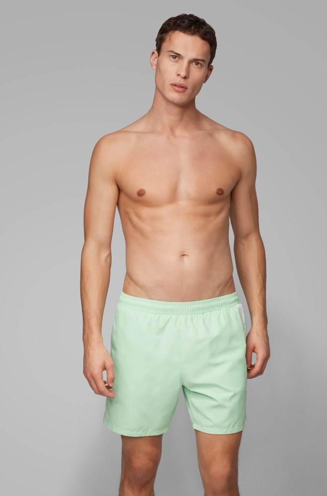 Hugo Boss Medium-length swim shorts Lyse Grønn | mwgiRDUF