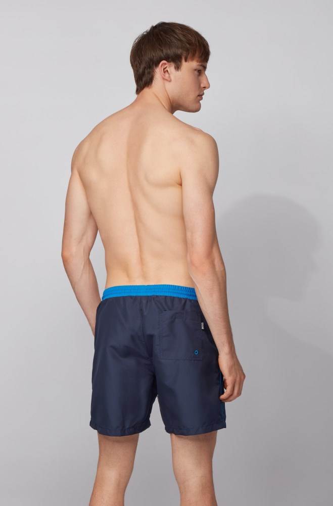 Hugo Boss Medium-length swim shorts Mørke Blå | 2jcElT23