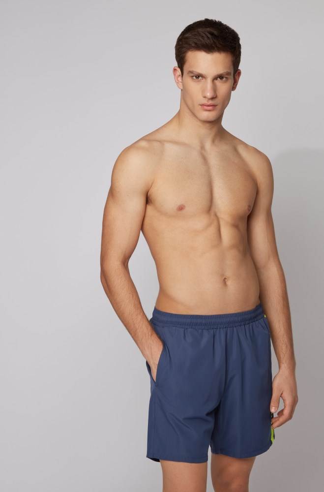 Hugo Boss Medium-length swim shorts Mørke Blå | 6OlWaKC6