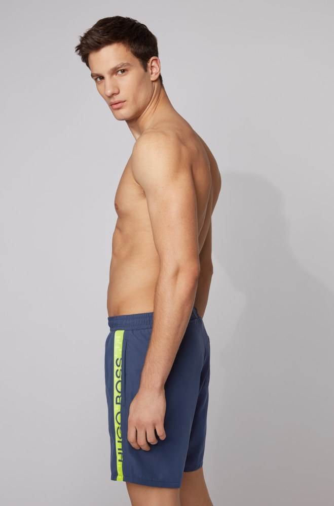 Hugo Boss Medium-length swim shorts Mørke Blå | 6OlWaKC6