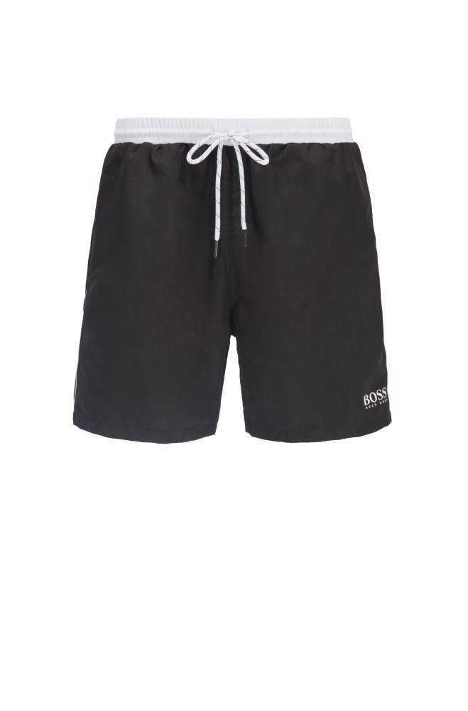 Hugo Boss Medium-length swim shorts Svarte | zxk2fqHm