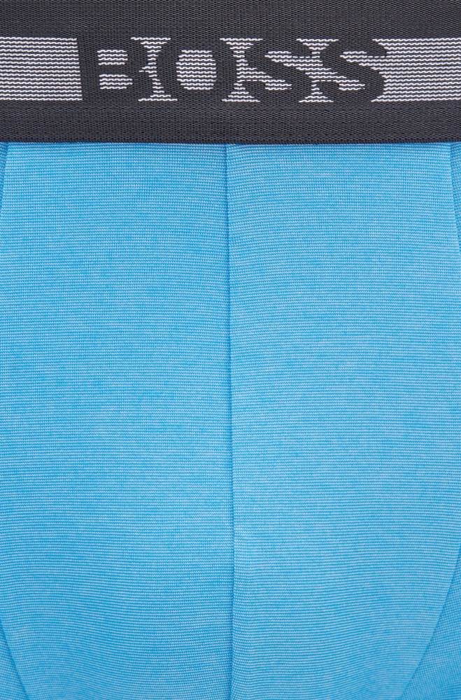 Hugo Boss Melange cotton-blend jersey trunks Blå | WdQlgm1N