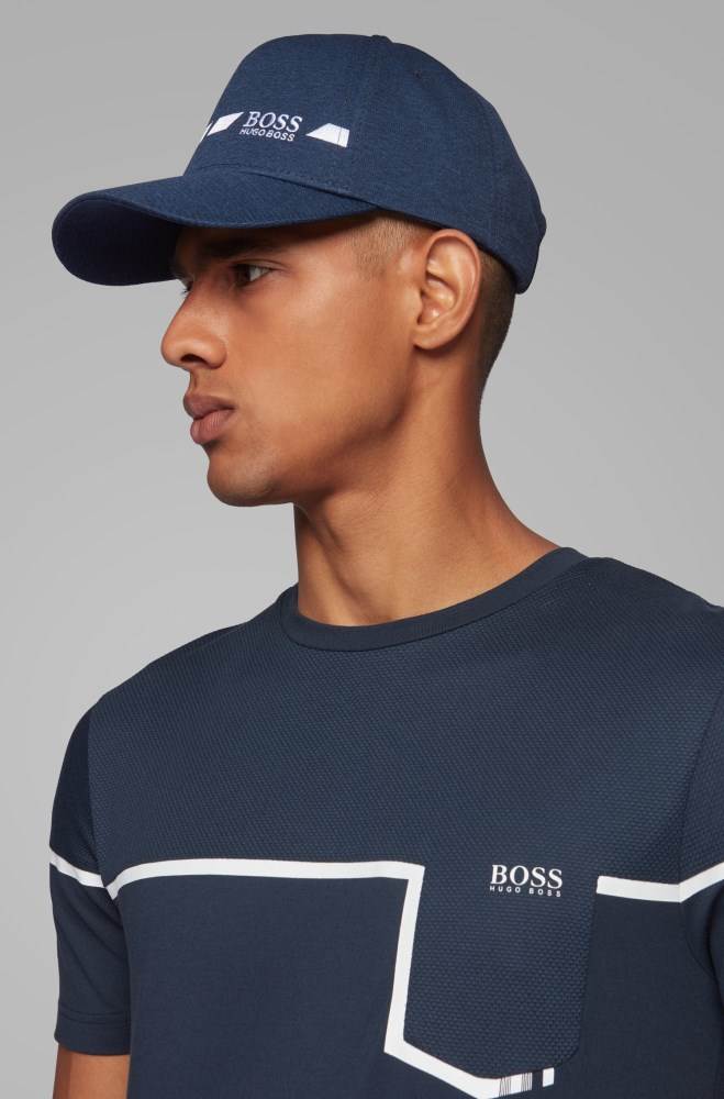 Hugo Boss Melange logo cap Mørke Blå | PoZ2Hwj7