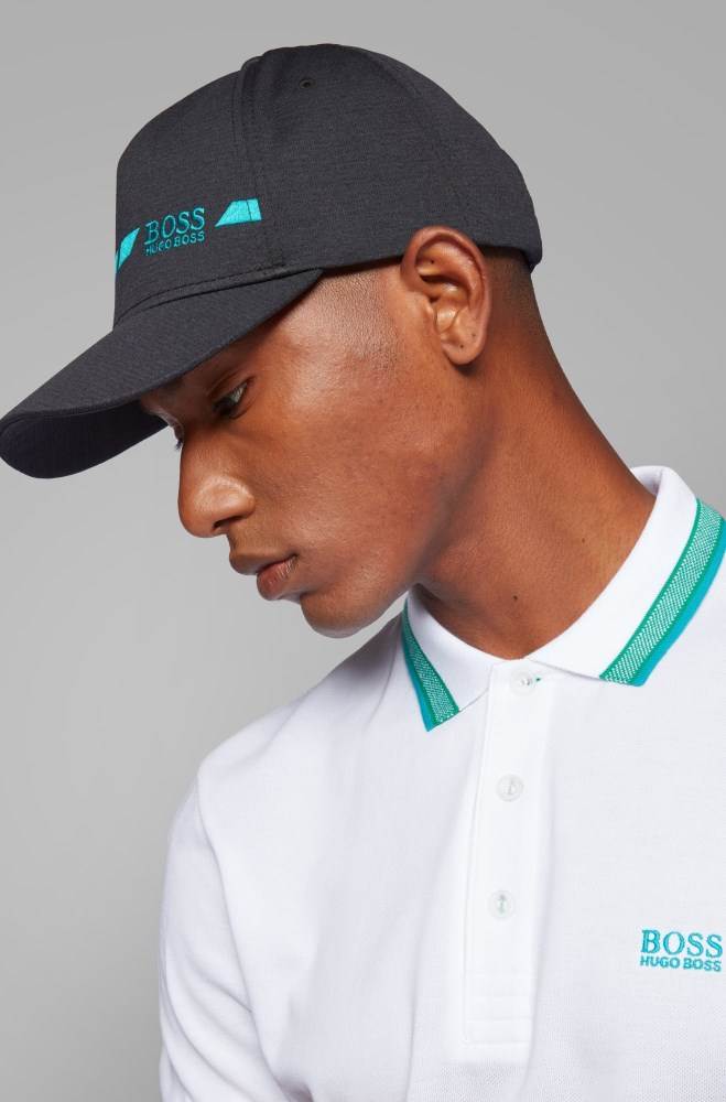 Hugo Boss Melange logo cap Svarte | UarfOPnz