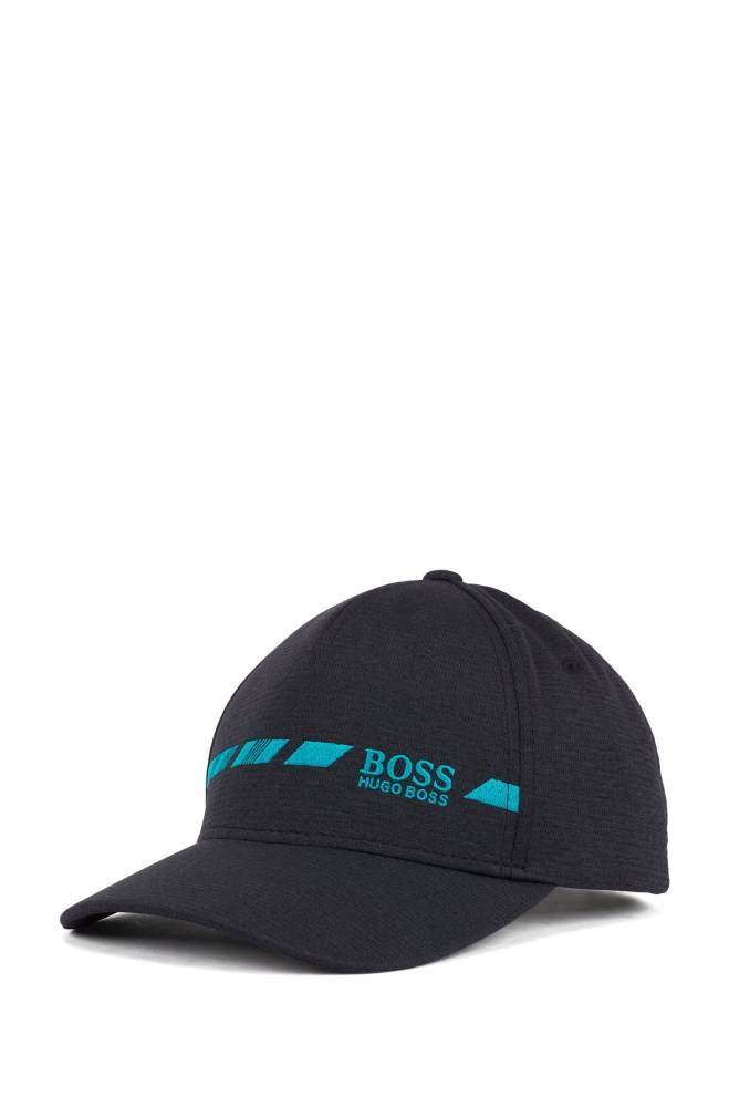 Hugo Boss Melange logo cap Svarte | UarfOPnz