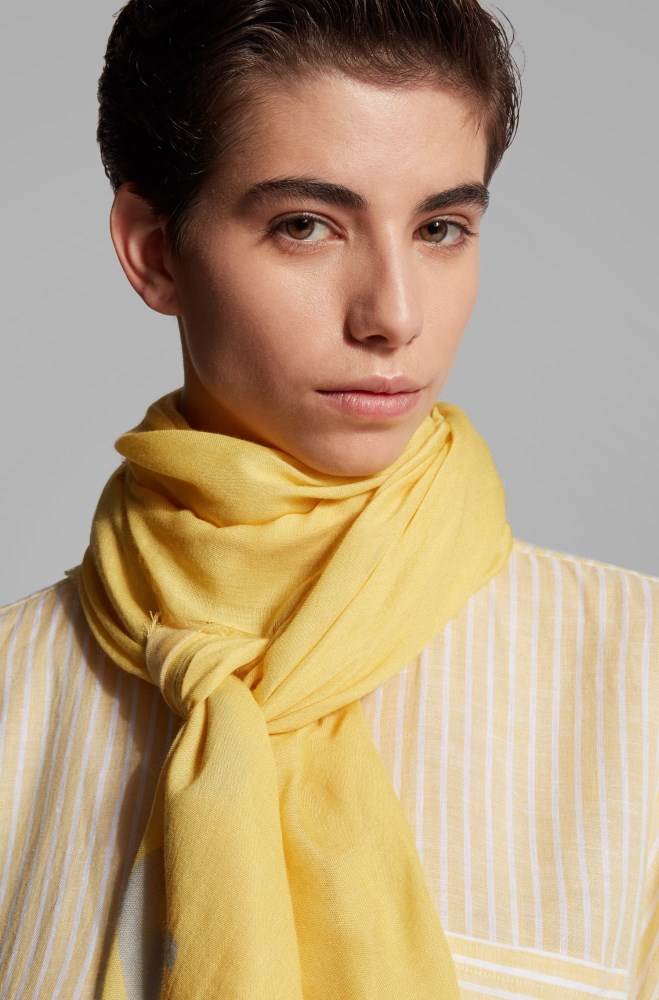 Hugo Boss Melange scarf Gul | UVzPoh65