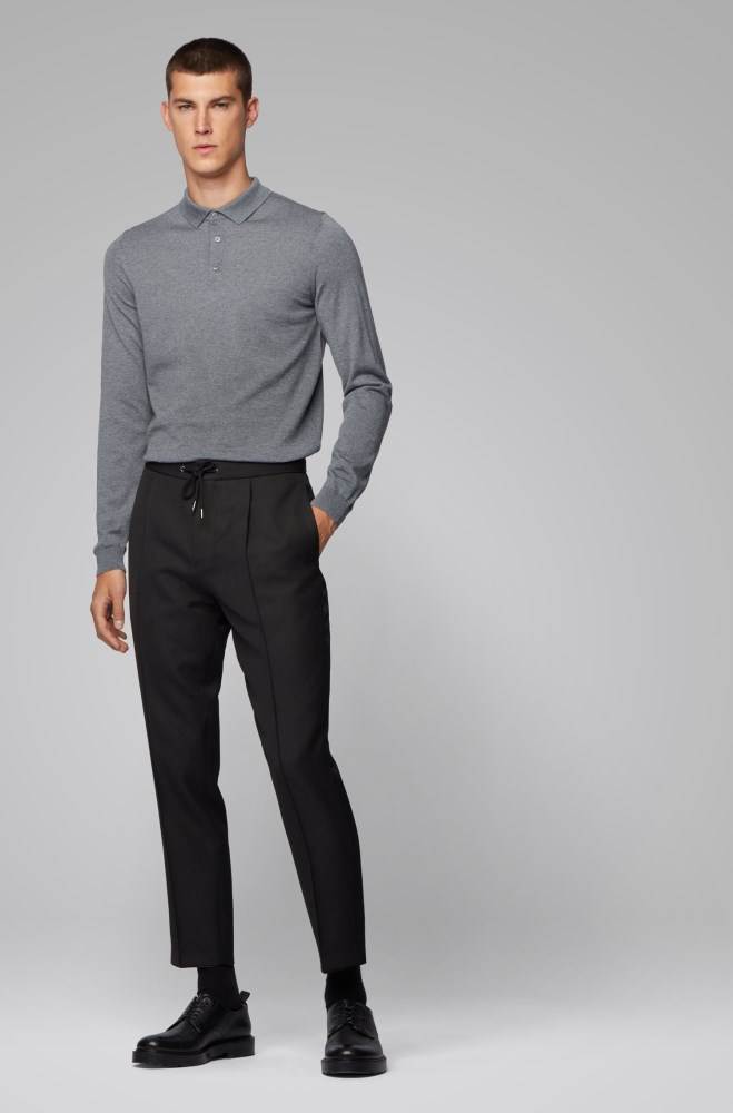 Hugo Boss Merino-wool sweater Grå | mITBniXI