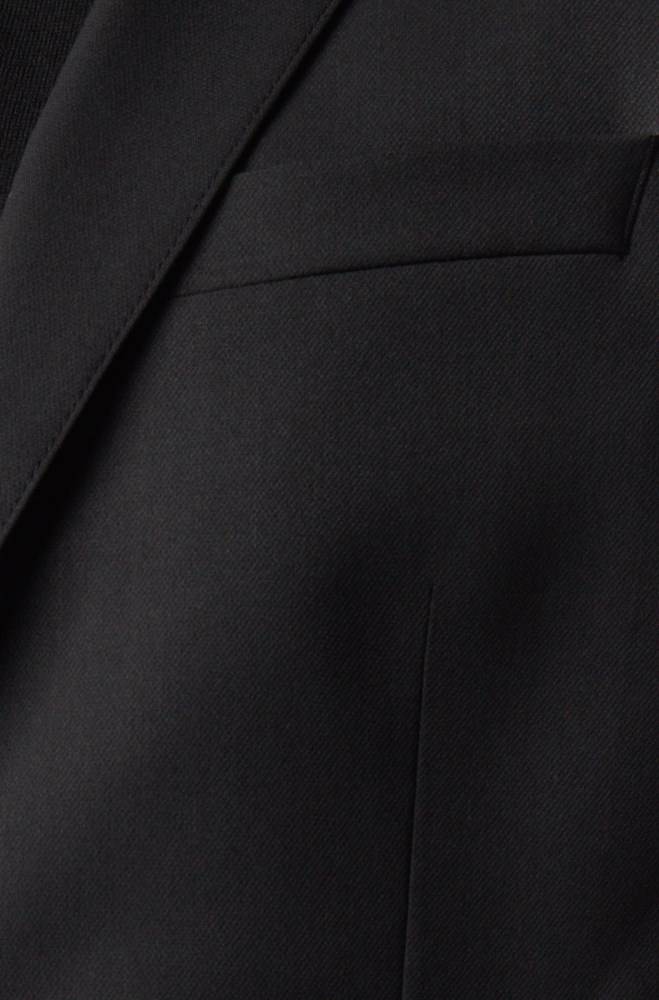 Hugo Boss Micro-patterned slim-fit suit Svarte | VeBFeRvP