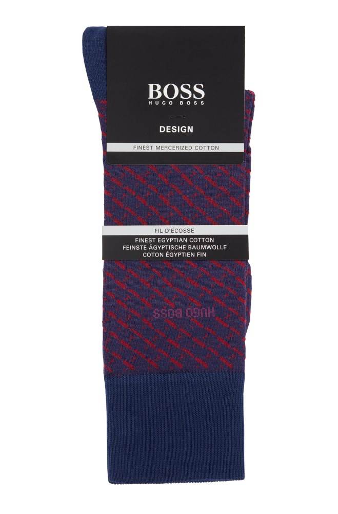 Hugo Boss Micro-patterned socks Lyse Blå | A7VnbYT2