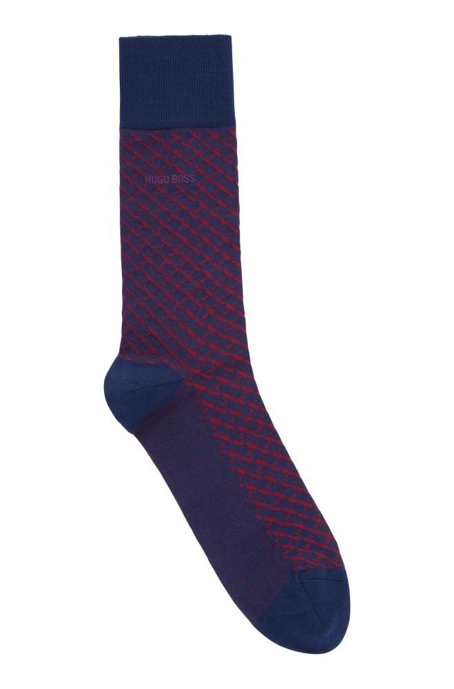 Hugo Boss Micro-patterned socks Lyse Blå | A7VnbYT2