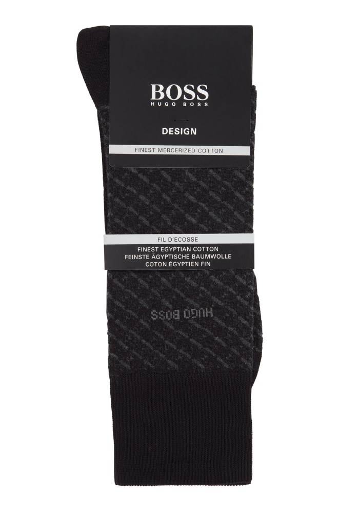 Hugo Boss Micro-patterned socks Svarte | UDpdMxuV