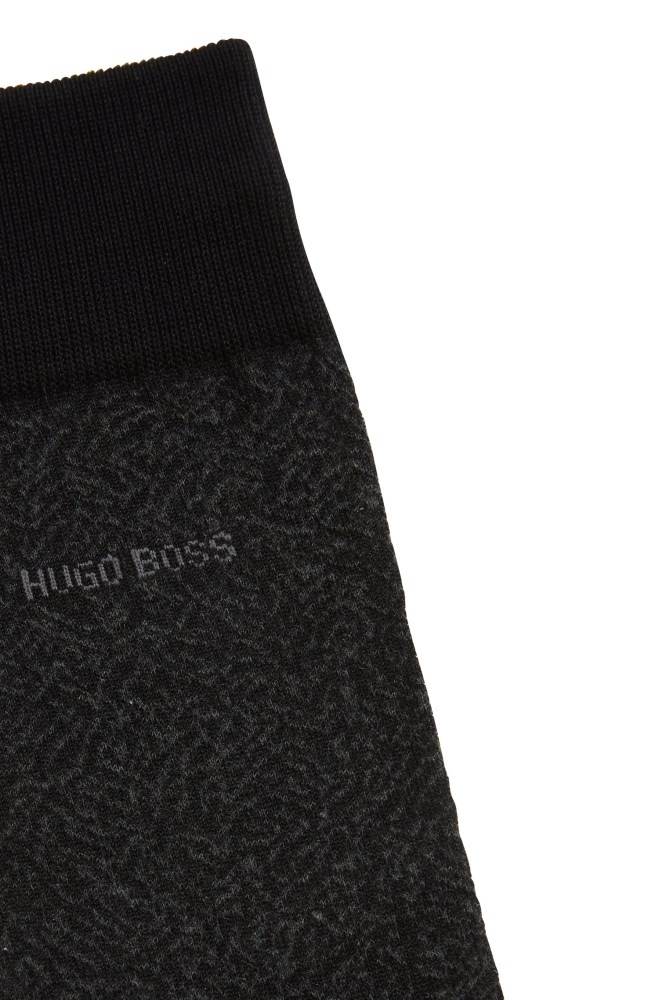 Hugo Boss Micro-patterned socks Svarte | gLB0tpqi