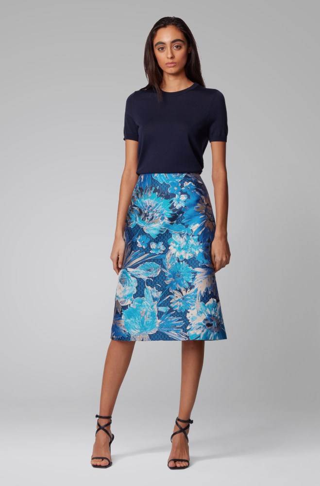 Hugo Boss Midi-length A-line skirt Patterned | nEhSPEux