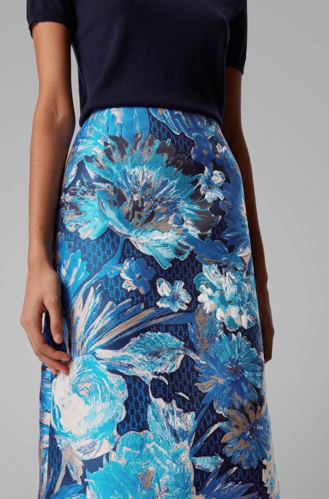 Hugo Boss Midi-length A-line skirt Patterned | nEhSPEux