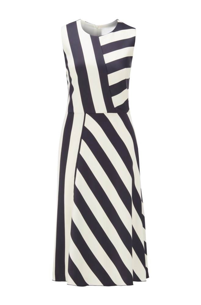 Hugo Boss Midi-length block-stripe dress Patterned | GHmsPmPr