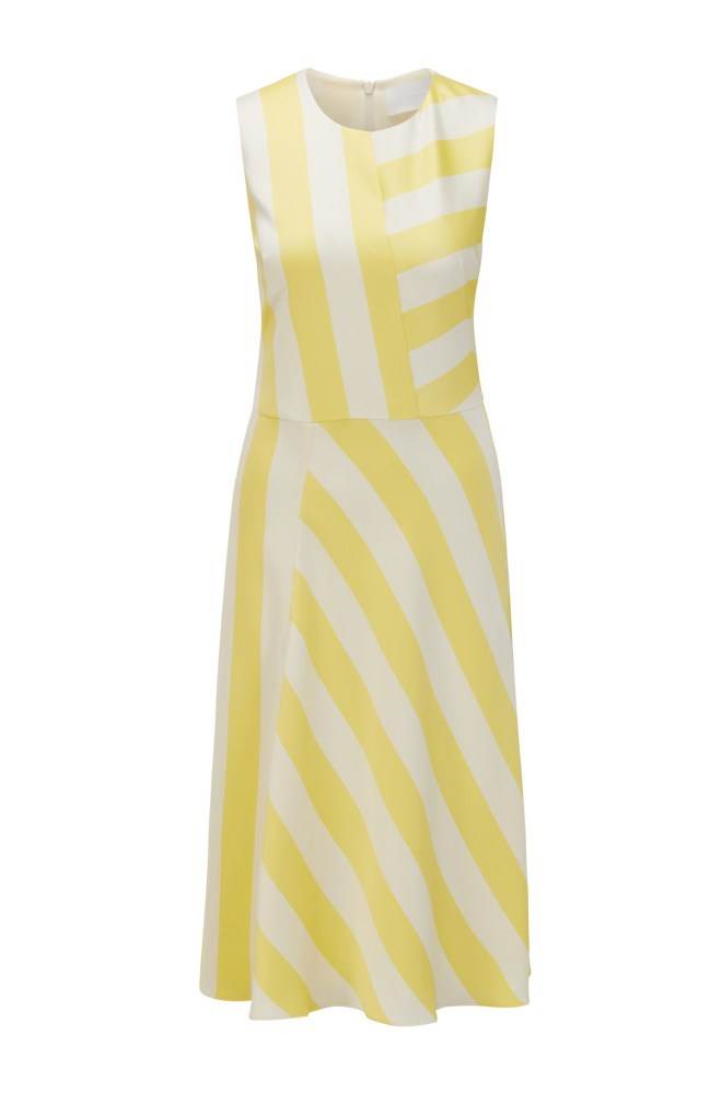 Hugo Boss Midi-length block-stripe dress Patterned | SElVGVZd