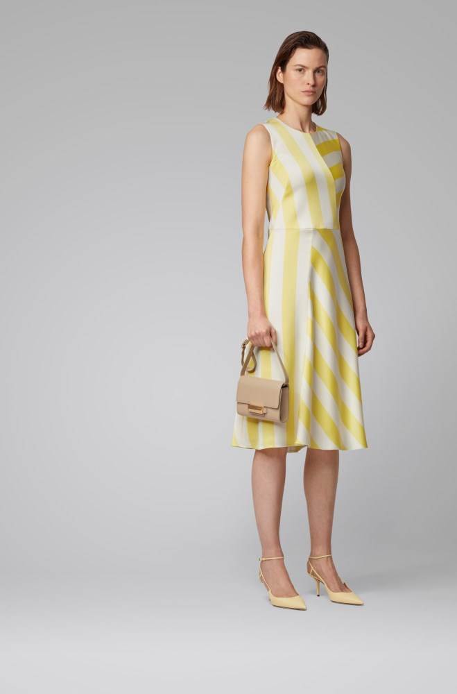 Hugo Boss Midi-length block-stripe dress Patterned | SElVGVZd