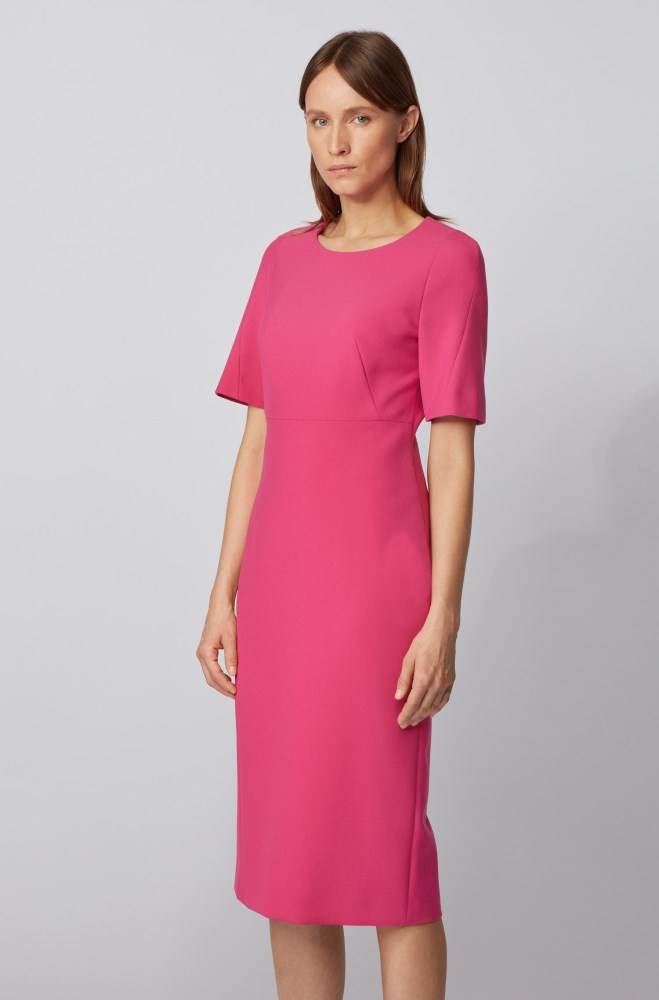 Hugo Boss Midi-length dress Rosa | 3FoQQAO3