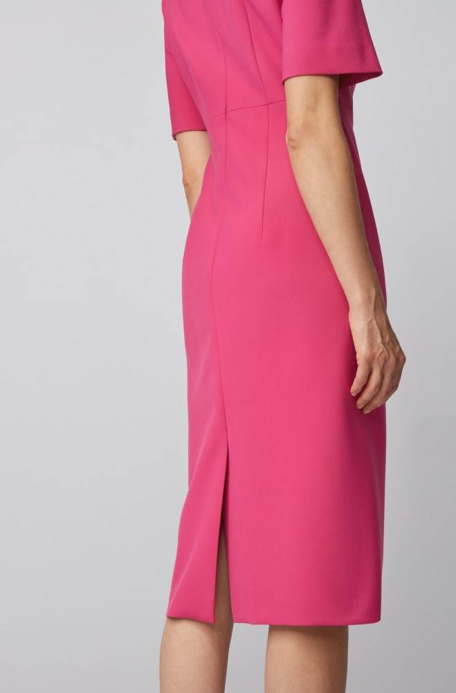 Hugo Boss Midi-length dress Rosa | 3FoQQAO3