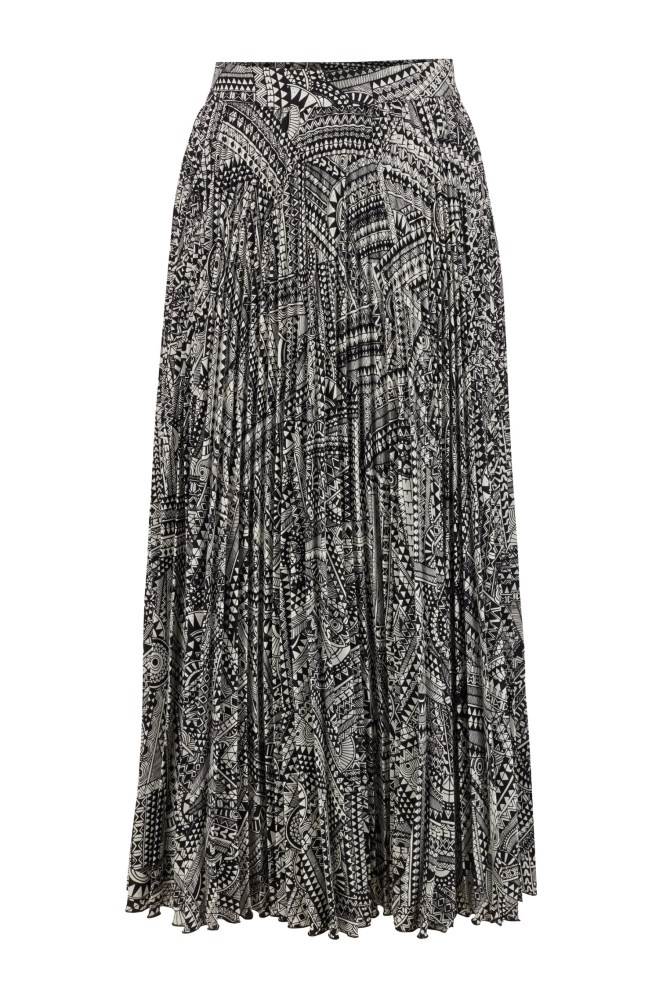 Hugo Boss Midi-length plissé skirt Patterned | h2c7T0iU