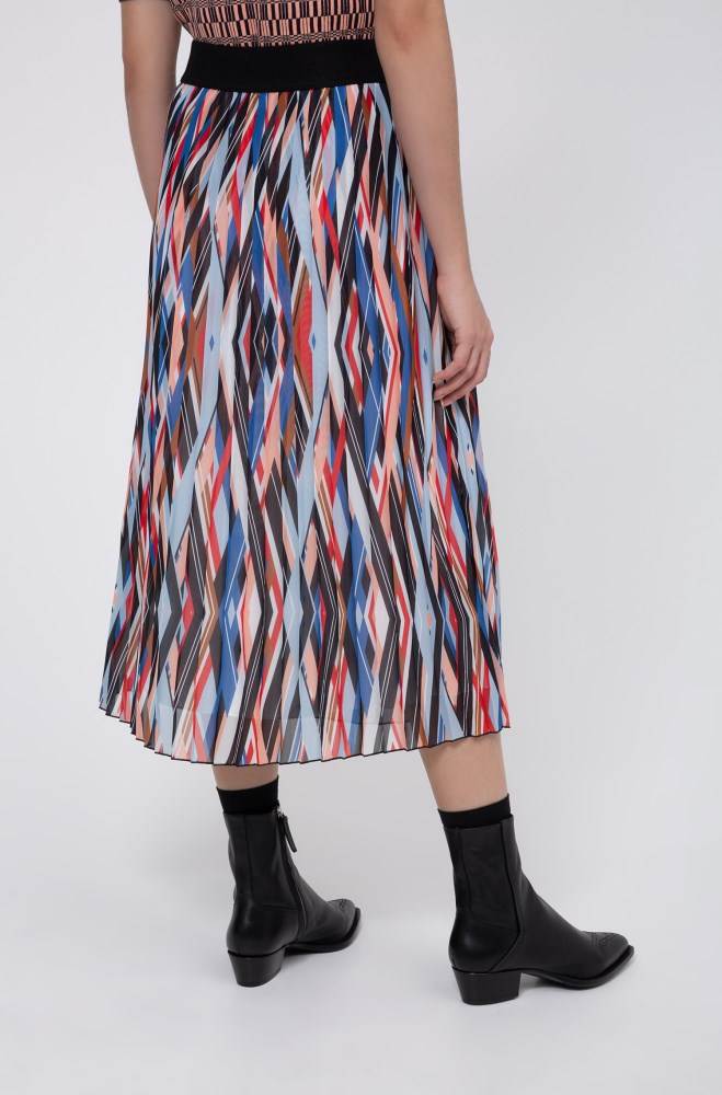 Hugo Boss Midi-length plissé skirt Patterned | l50sZEuX