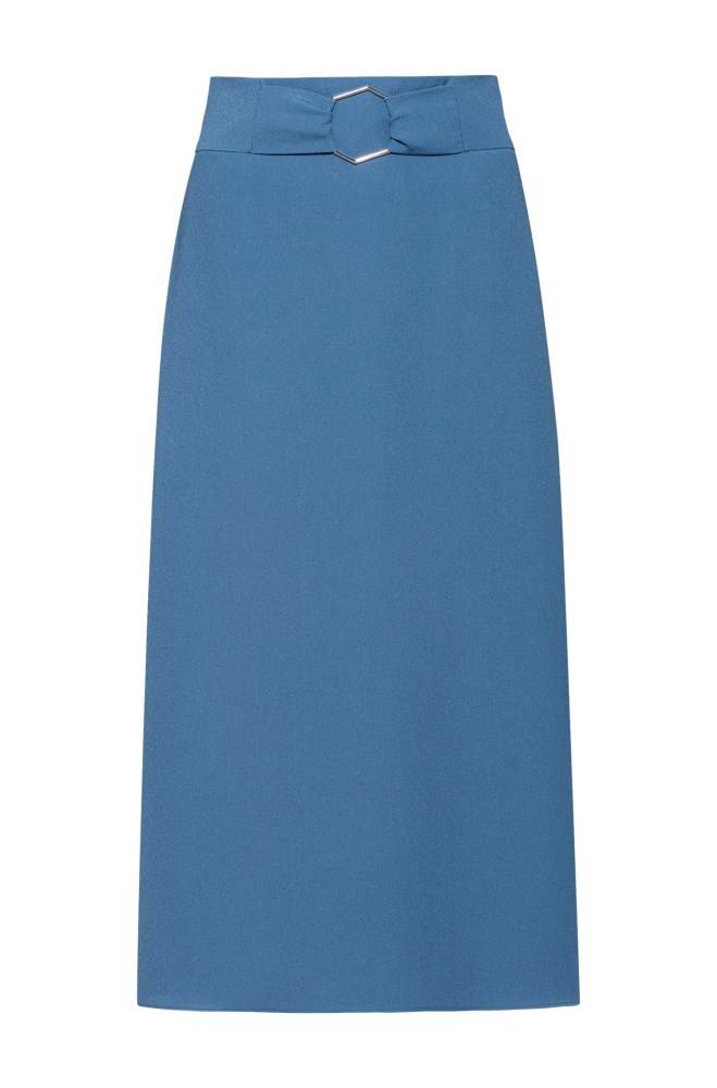 Hugo Boss Midi skirt Mørke Blå | ZxHhkzpx