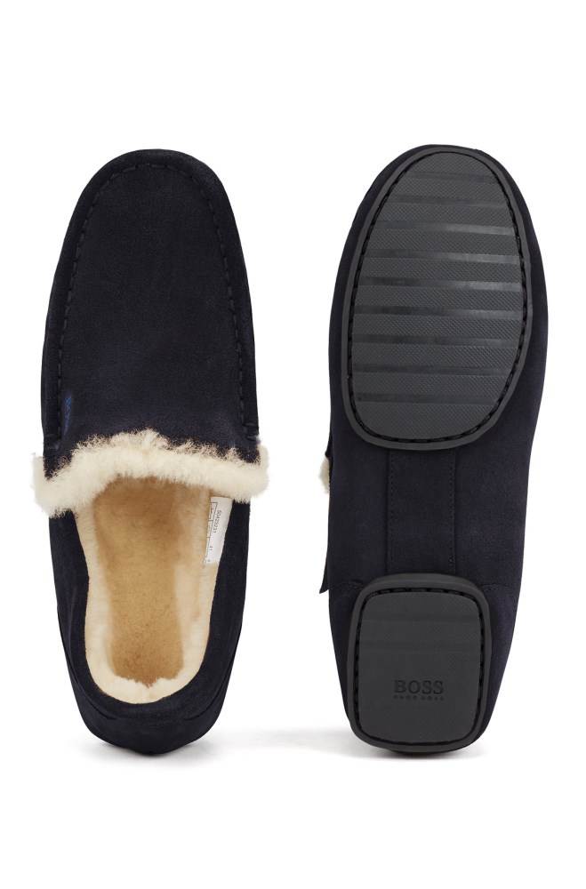 Hugo Boss Moccasins Mørke Blå | cWPju8A0