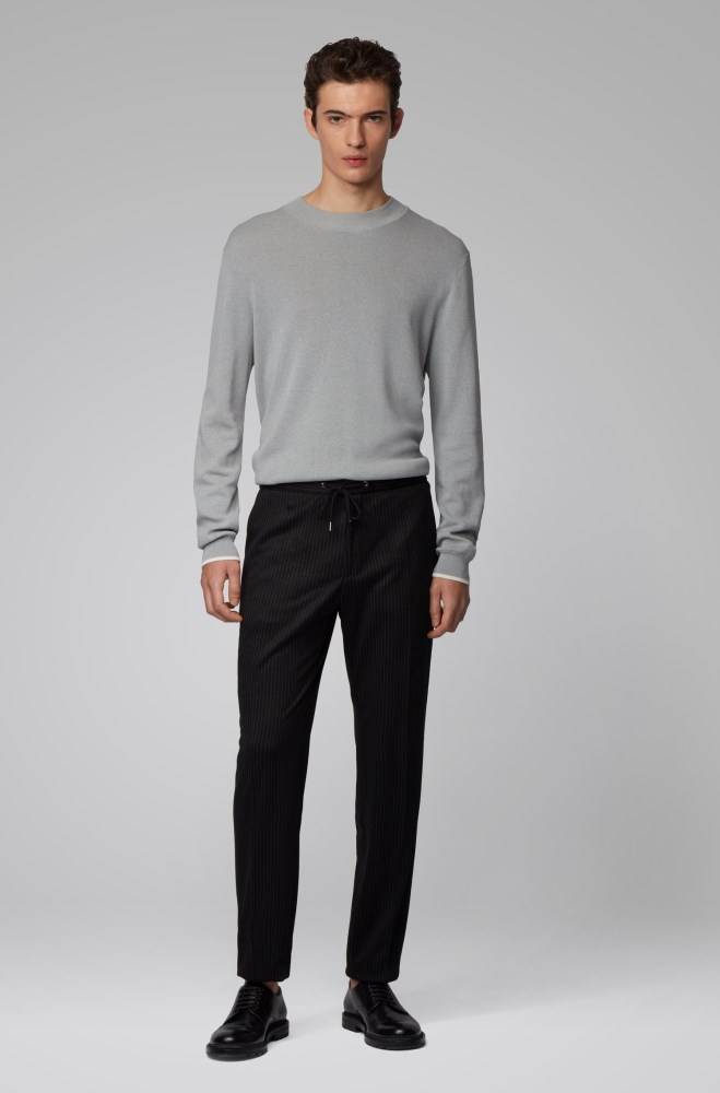 Hugo Boss Mock-neck sweater Lyse Grå | ocv0D57x