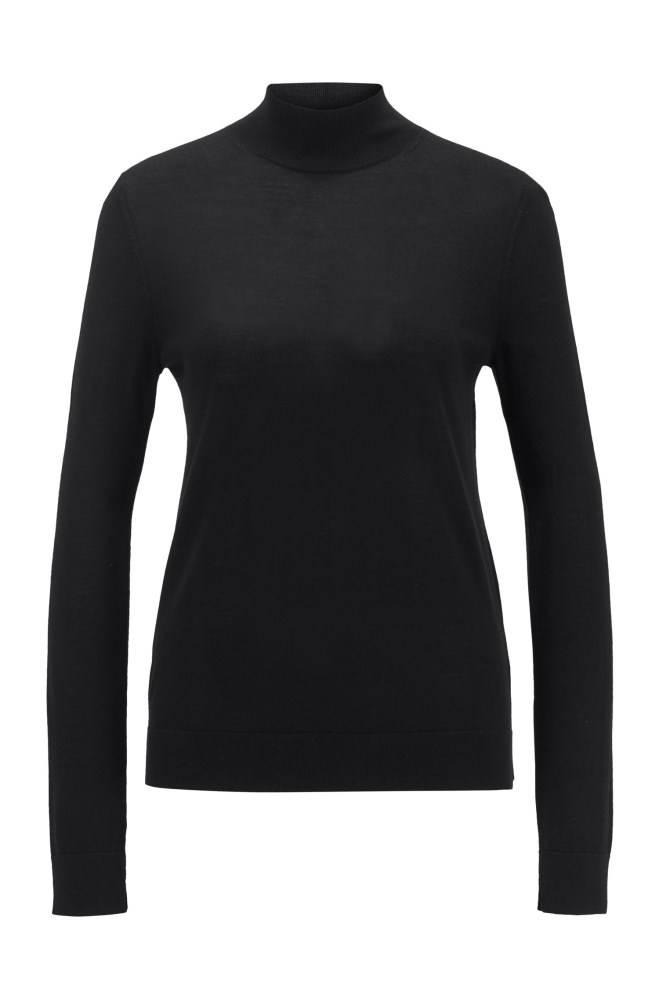 Hugo Boss Mock-neck sweater Svarte | 03f7pGjR