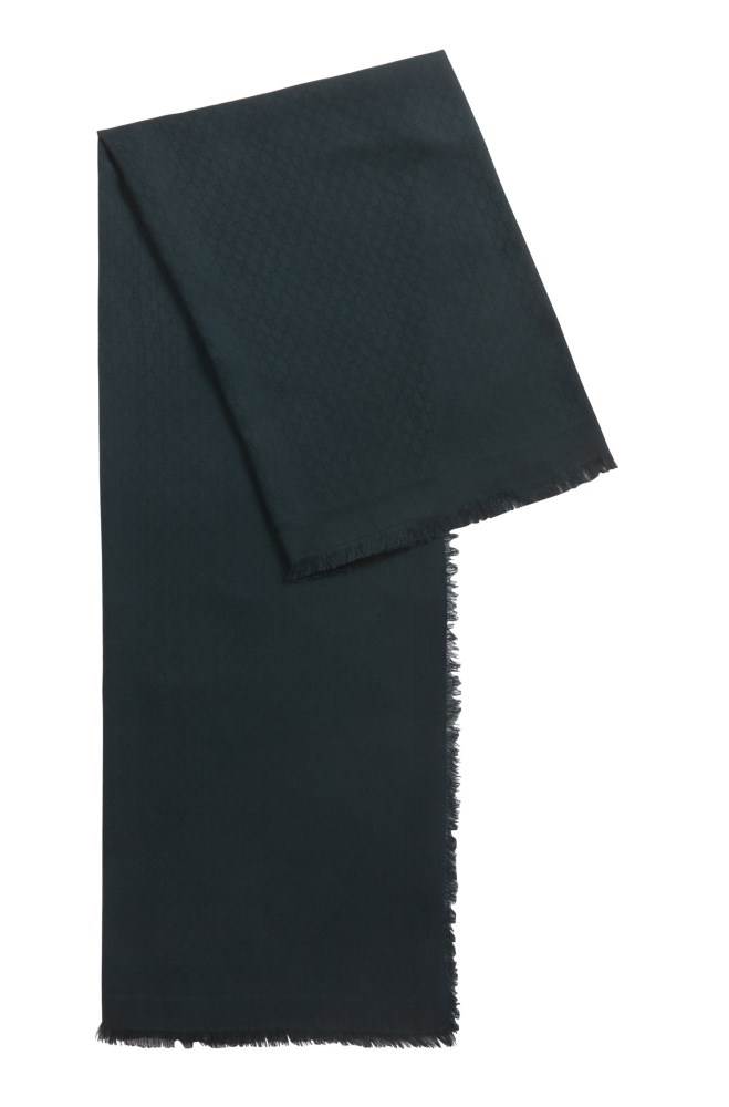 Hugo Boss Monogram-jacquard scarf Mørke Grønn | 6uXHc8mj