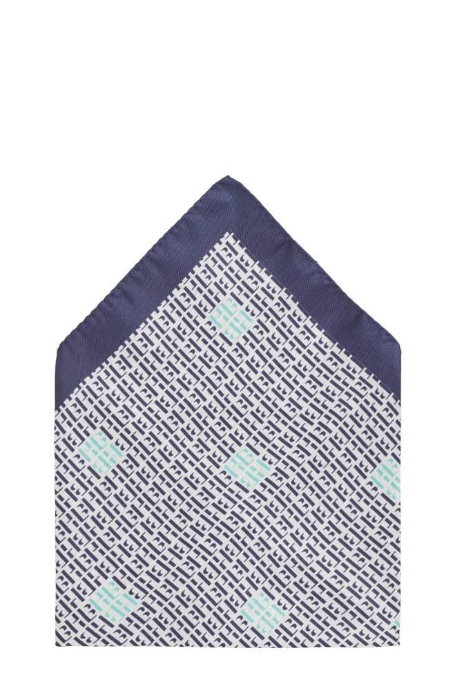 Hugo Boss Monogram-print pocket square Mørke Blå | 5tY3cJ9m