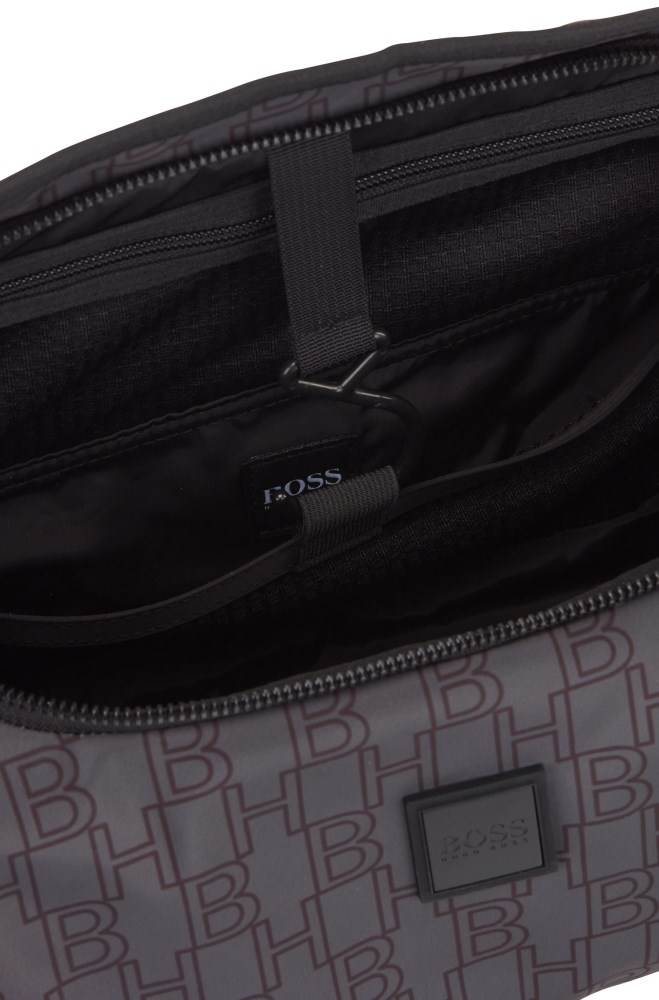 Hugo Boss Monogram-print washbag Mørke Grå | jysPFjbh