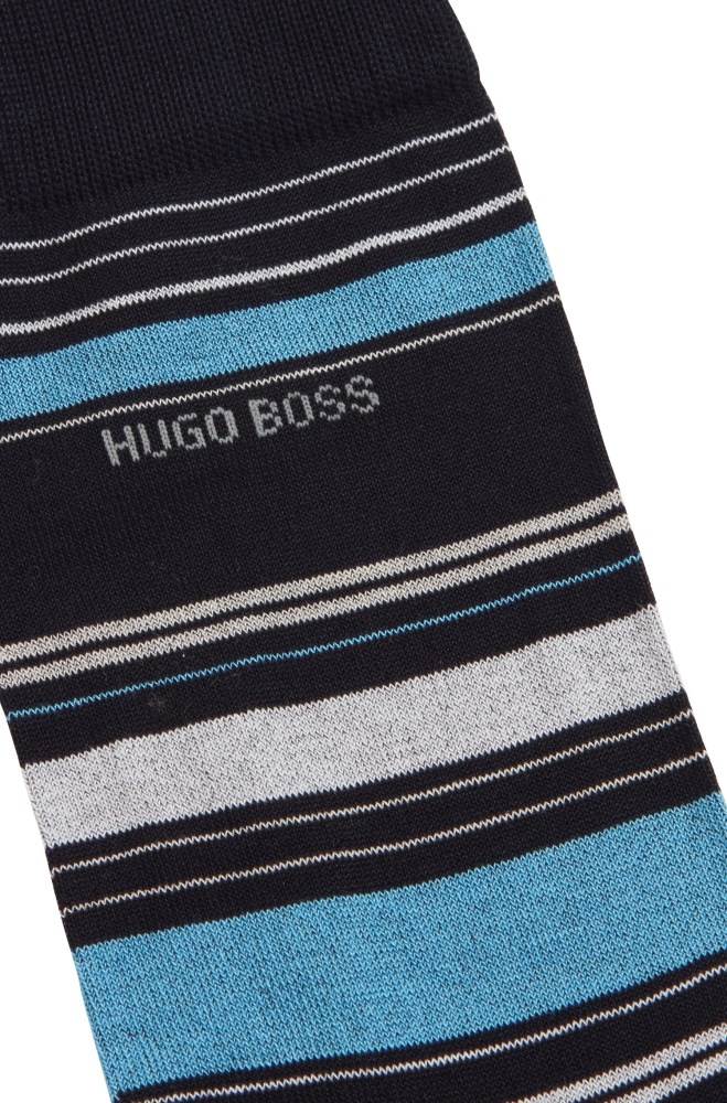 Hugo Boss Multi-coloured striped socks Mørke Blå | rKH766iY