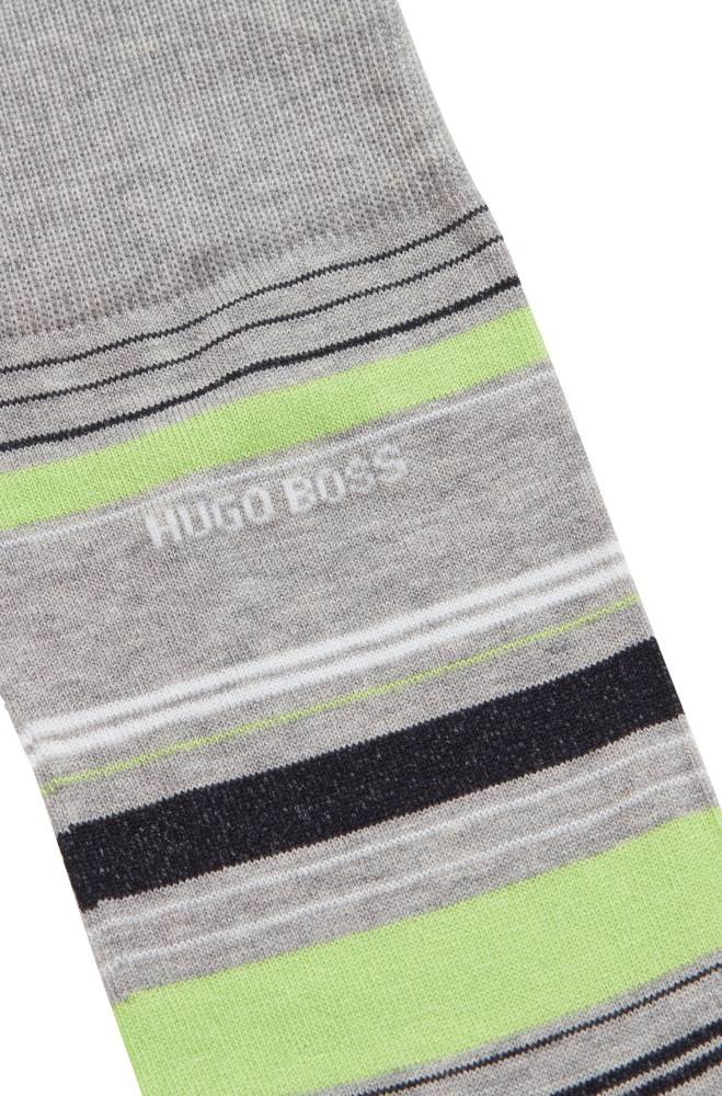 Hugo Boss Multi-coloured striped socks Sølv | O8syz8Mi