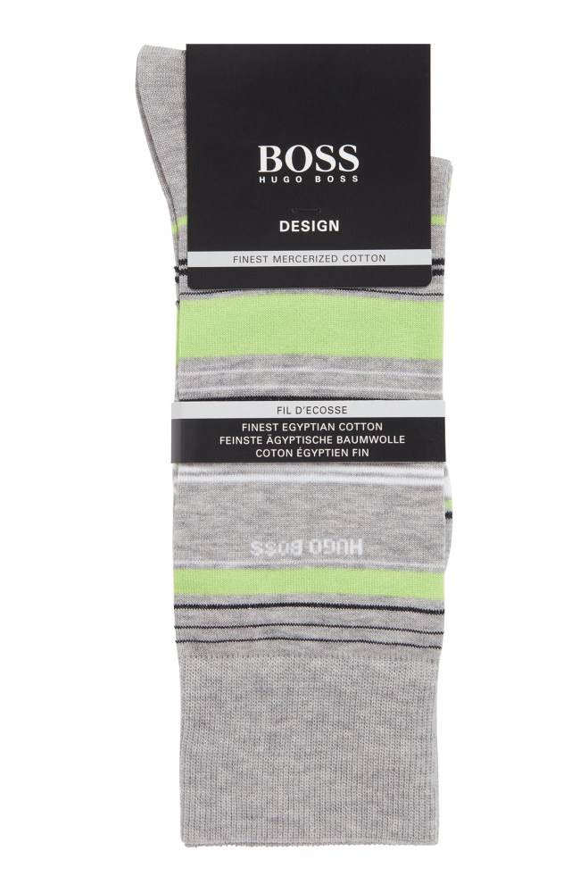 Hugo Boss Multi-coloured striped socks Sølv | O8syz8Mi