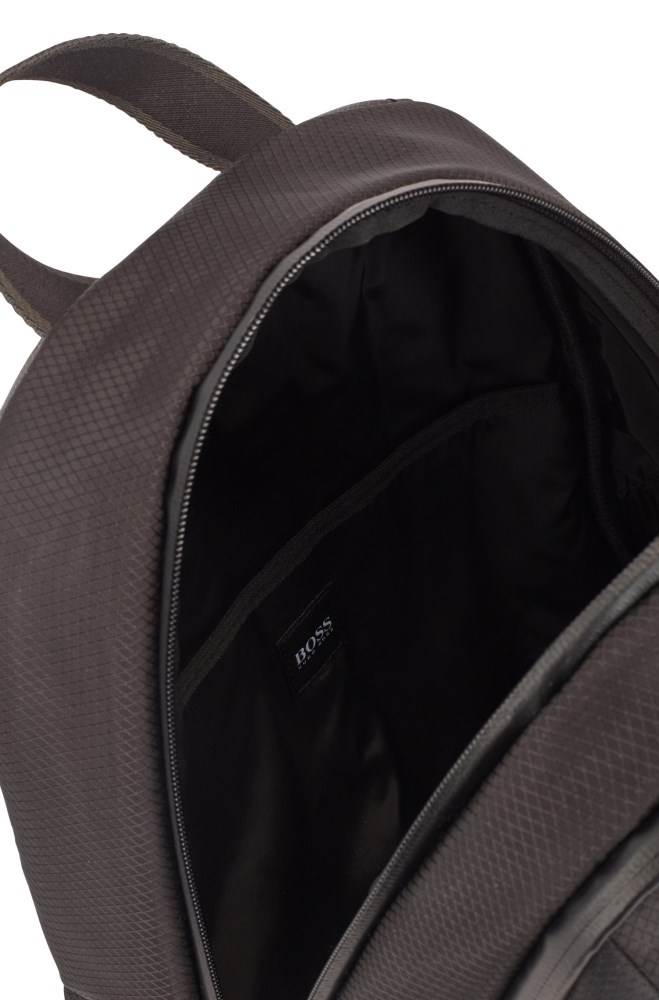 Hugo Boss Multi-pocket backpack Svarte | ekZF6A3e