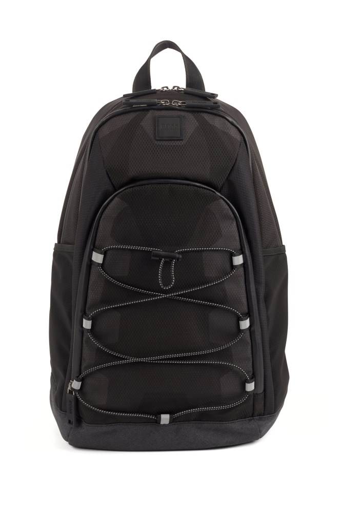 Hugo Boss Multi-pocket backpack Svarte | ekZF6A3e