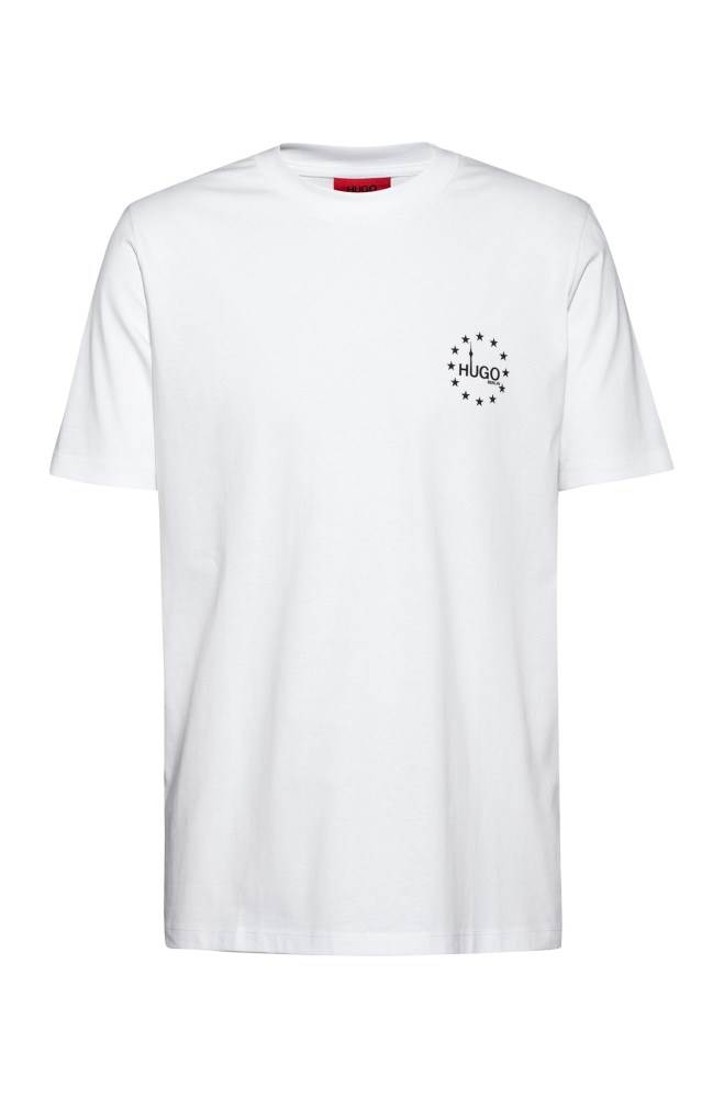 Hugo Boss New-season logo T-shirt Hvite | ONZGlrb6