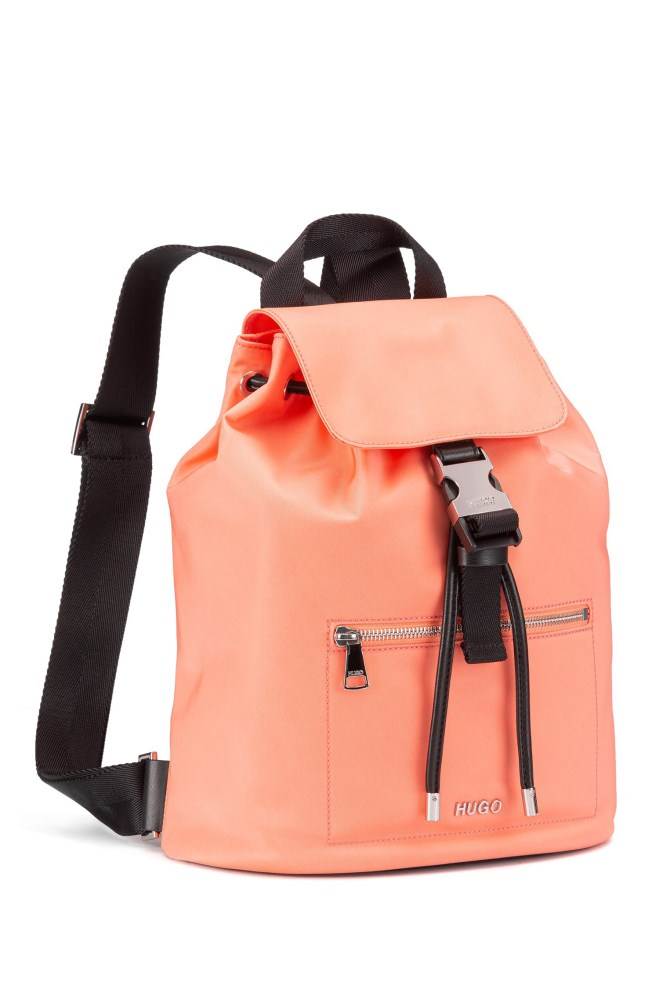 Hugo Boss Nylon-gabardine backpack Lyse Oransje | T3vVzxyV